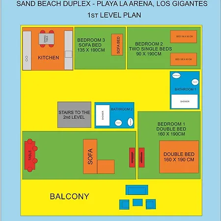 Apartament Sand Beach Duplex Playa La Arena Los Gigantes *